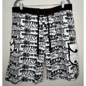 Rhythm Trunks Mens 36 Board Shorts Cargo Pockets Huckberry Unlined Skate Beach